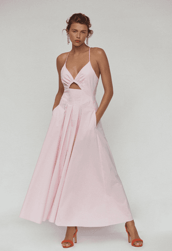 Scanlan Theodore Pink Cotton Strapy Dress Size 6