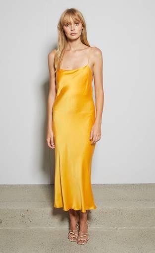 Bec + Bridge Classic Midi Dress In Sunray Yellow size 10