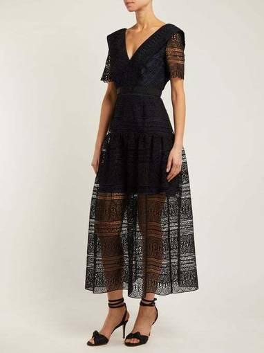 Self Portrait spiral Lace Midi Dress size 6