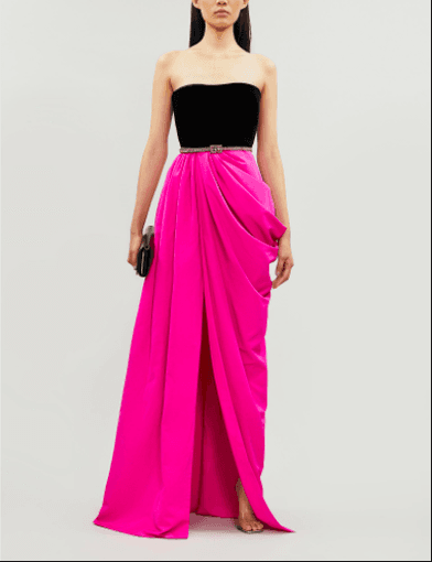 Alex Perry Dalton Gown Black and Pink Size 6