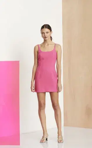 Bec & Bridge Fuchsia Funk Mini Dress Hot Pink Size 6