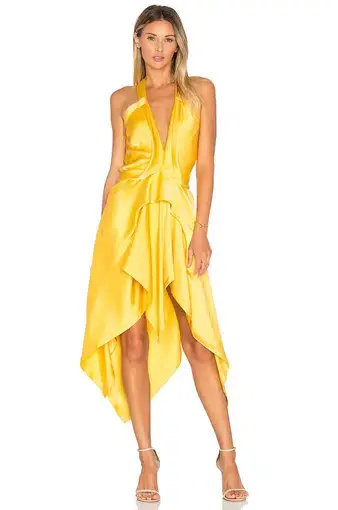 KITX Fluid Drape Dress In Marigold Size 6
