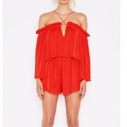 Alice McCall Locomotion Red Playsuit Size 6
