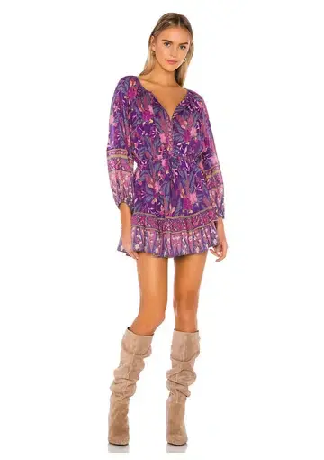 Spell Bianca Long Sleeve Play Mini Dress in Wisteria Floral
Size M / AU 10