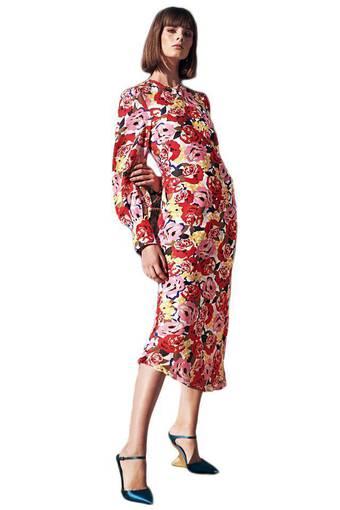Rebecca Vallance Blume Long Sleeve Midi dress size 8 