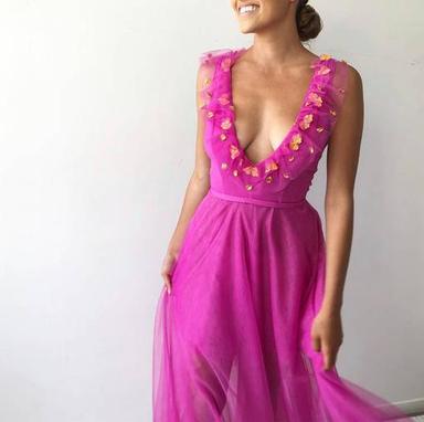 Judy Copley Couture LaLa Capri Dress Pink Size 8