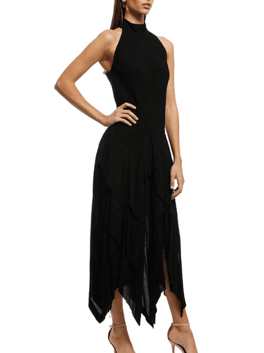 Kitx Solemn Halter Dress black size 10