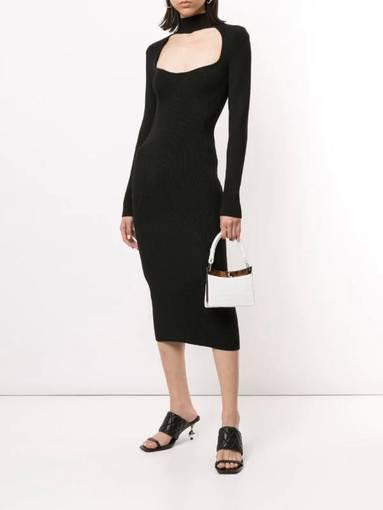 Manning Cartel Virtual Dimensions Knit Midi Dress in Black size S