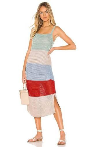 Suboo Lucy Knitted Wide Stripe Midi dress