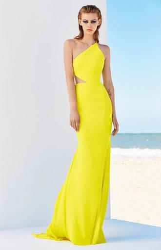 Alex Perry Serena Gown Yellow Size 8