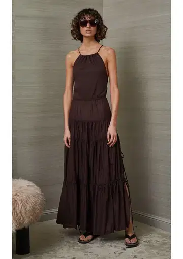 Bec & Bridge Carmen Maxi Dress Chocolate Brown Size 8