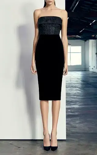 Alex Perry Knox Strapless Cuff Lady Dress Black Size 10
