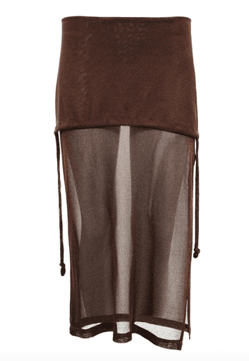 KACEY DEVLIN MULTI WEAR Temperate Metallic Mid Skirt with Single Side Split SIZE 12 