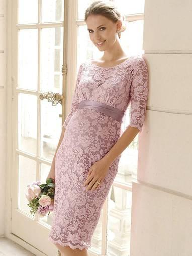 Seraphine Blush Lace Maternity Cocktail Dress - Luxe Collection Size 14