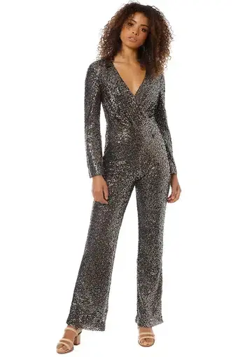 Misha Collection Sharnie Pantsuit Gold Size 8