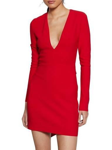 Bec & Bridge Valentine Long sleeve mini dress red size 10 