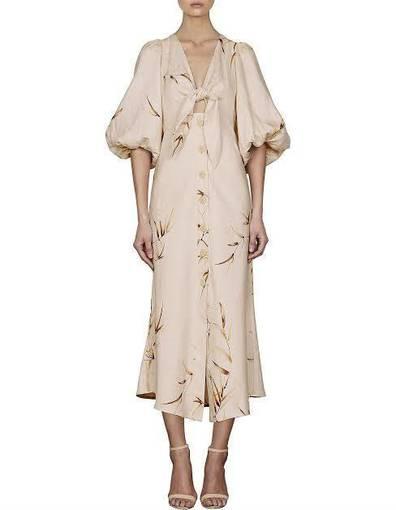 Shona Joy Sundance Tie Front Bias Midi Dress Size Size 10