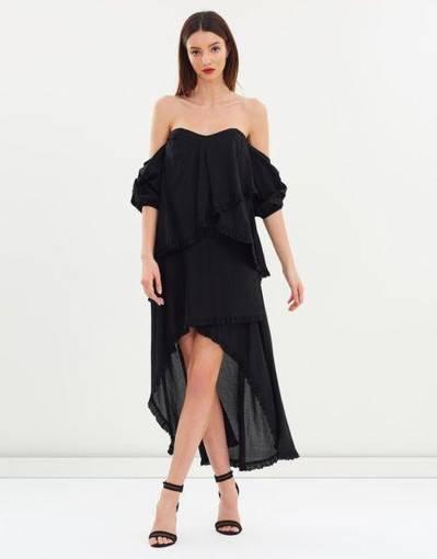 MLM Label -Black Midi Dresses - Dahlia Dress  