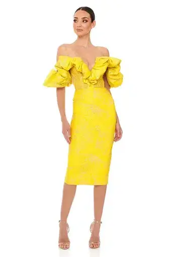 Eliya the Label Mayfair Dress Yellow Size 8 
