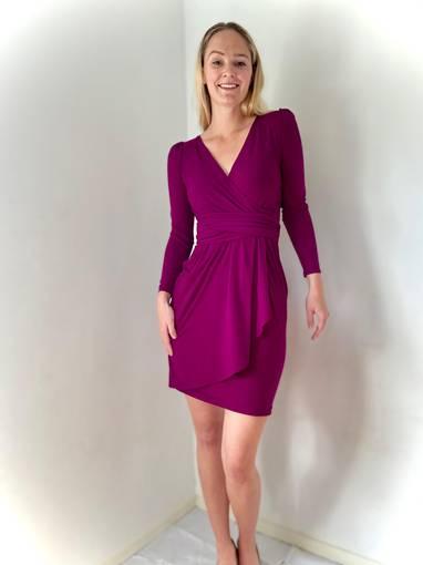 Sacha Drake Faux Wrap Dress Purple Size 10