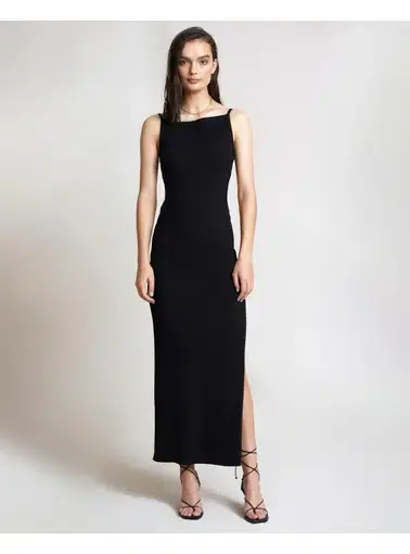Bec & Bridge Zion Midi Dress Black Size AU 6