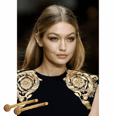 VERSACE  Medusa Iconic Hair Clips – Gold