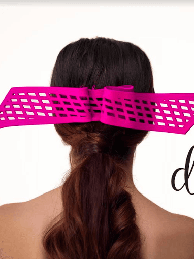 GEOMETRIC BOW FOR BACK OF HEAD - PINK
