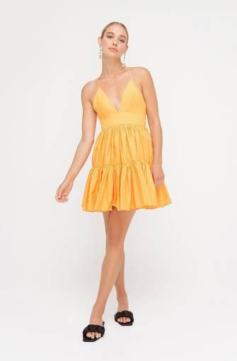 Sheike Tessa Mini Dress Yellow Size 8