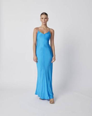 Ena Pelly Clare Slip Long Dress Blue Size 6