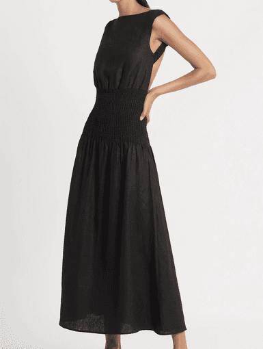 Sir The Label Lorena Open Back Maxi Dress Black Size 6