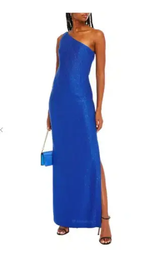 St John Sequin Dress Blue Size 8