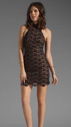Camilla and Marc - Light and Shade Paneled Lace Dress - Black