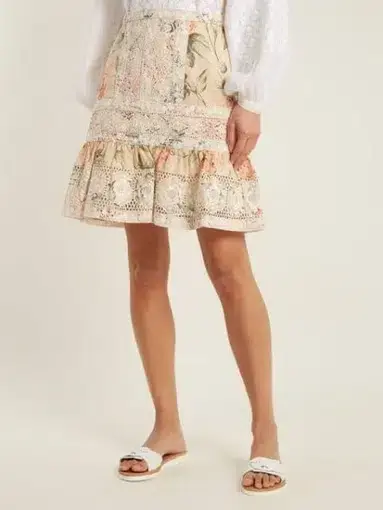 Zimmermann Prima Hydrangea Floral Skirt Print