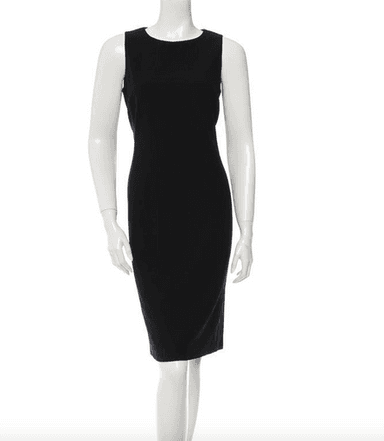 Calvin Klein Black Wool Sheath dress