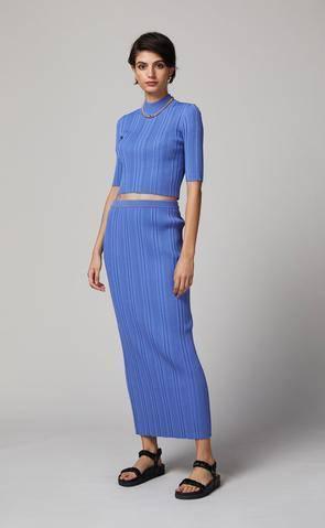 Bec & Bridge Esme Knit Crop Top & Midi Skirt Set Size 8