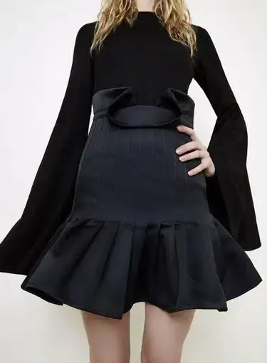 Ellery Kyoto Pleated Mini Skirt Midnight Blue Size 6
