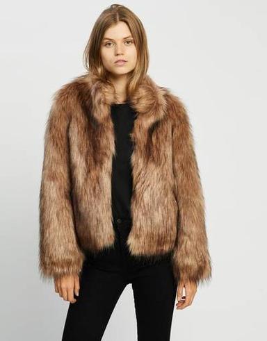 Unreal Fur Jacket Brown Size 8