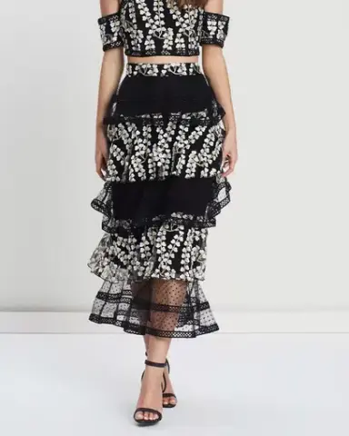 Mossman Night Blossom Skirt Print Size 8