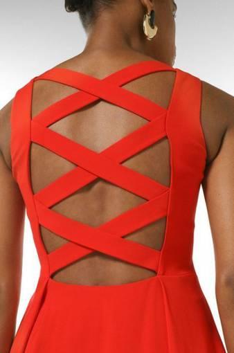 Karen Millen red crossback dress Size 10