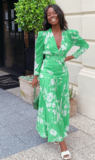 Sheike Elsie Maxi Dress Green Size 6
