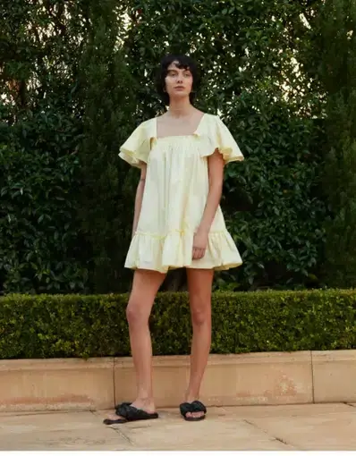 Blanca Filomena Dress in Butter Yellow Size 10