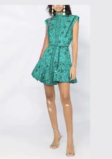 Zimmermann Lulu Panelled Flip Mini Dress in Jade Floral
Size 2 / Au 10-12
