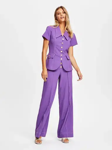 Alice McCall Sweet Valentine Jacket and Pants Set Purple Size 8 and 6 