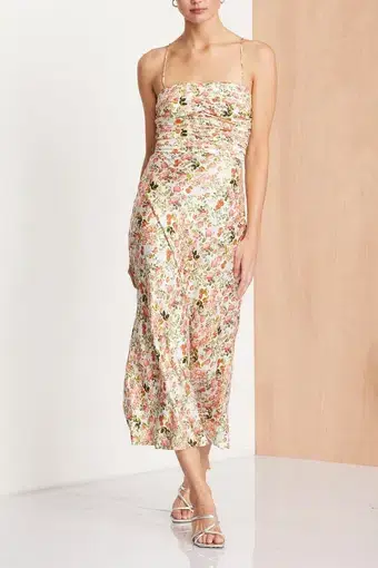Bec & Bridge Camellia Delights Midi Dress Print Size 6
