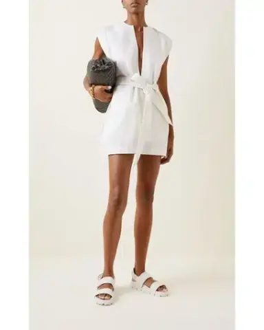 Wardrobe NYC Mini Kaftan Dress White Size 8