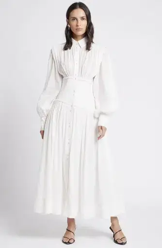 Aje Utopia Long Sleeve Dress White Size 6