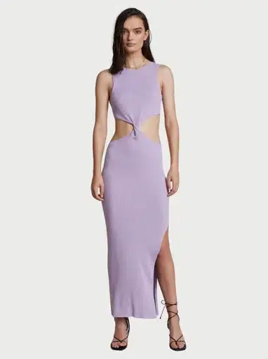 Bec and Bridge Riviera Knit Twist Midi Dress Purple Size 6