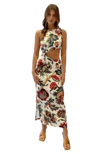 Sir the Label Ambroise Knot Dress Floral Print Size 6