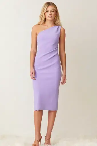 Bec & Bridge Gemma Asym Midi Dress Purple Size 10 