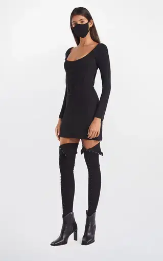 Dion Lee Rib Corset Mini Dress Black Size 8